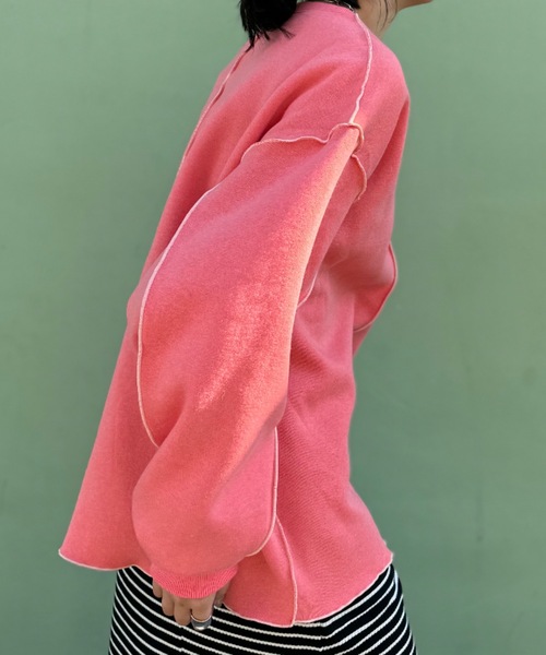 「mi via loca」 スウェットカットソー FREE トップグレー レディース_画像3