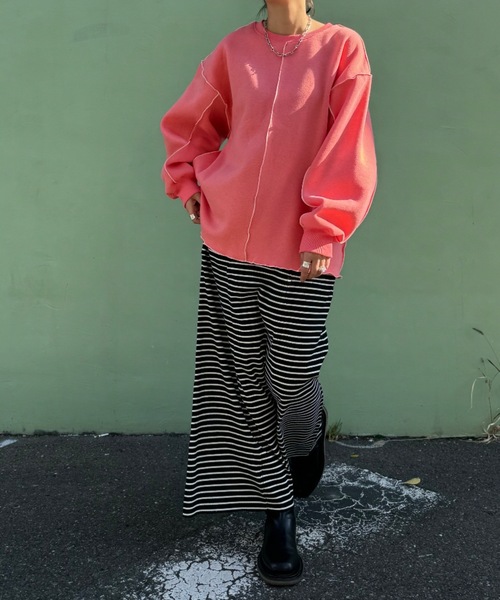 「mi via loca」 スウェットカットソー FREE トップグレー レディース_画像4