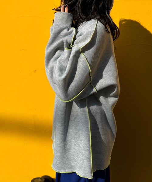 「mi via loca」 スウェットカットソー FREE トップグレー レディース_画像7