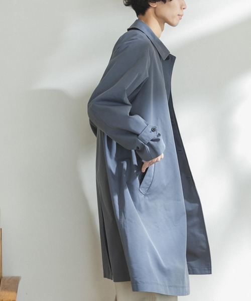 「FORK&SPOON」 ステンカラーコート 4 ベージュ メンズ_画像8