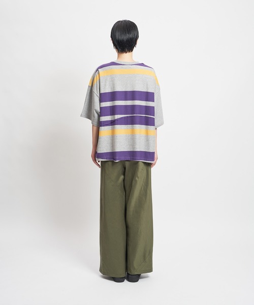 「gomme」 半袖カットソー MEDIUM ホワイト×ブラック レディース_画像4