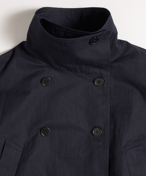 MUHET スタンドカラー ダブルブレストショートブルゾン MUHET（ミュエータ） ブルゾン アウター stand collar double breasted