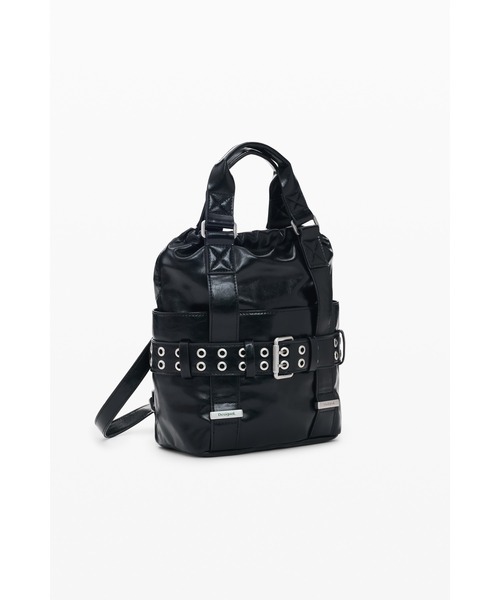 Desigual（デシグアル） デイバック リュック ブラックエナメルレザー