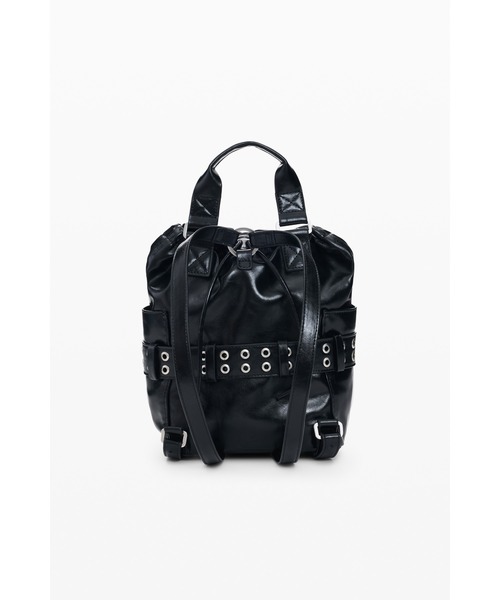 Desigual（デシグアル） デイバック リュック ブラックエナメルレザー