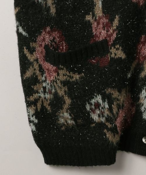 「JEANASIS」 ニットカーディガン FREE グリーン レディース_画像10