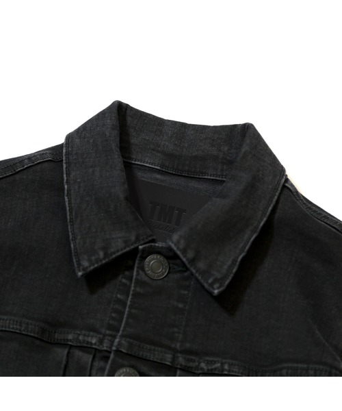 「TMT」 デニムジャケット MEDIUM チャコールグレー メンズの画像