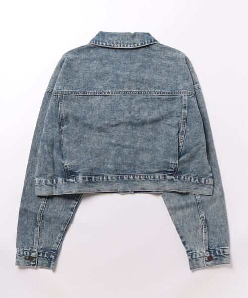 「ANAP」 デニムジャケット FREE スミクロ レディース_画像3