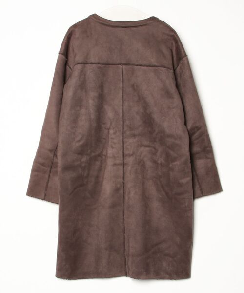「KBF」 ノーカラーコート ONE SIZE グレー レディース_画像2