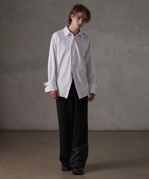 「GRANCY」 長袖シャツ M ホワイト メンズ_画像9