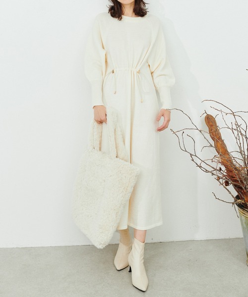 「COLLAGE GALLARDAGALANTE」 ニットワンピース FREE ブラック レディース_画像9