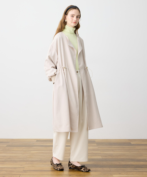 【Lorette Abitbol 】 ロレットアビボル アウター コート SANTEウーステッドクロークリバーコート(S BEIGE): アウター │ ETRE