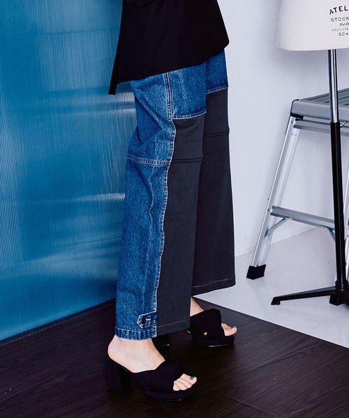 MAISON SPECIAL」 デニムパンツ 36 ブルー レディース Tulle