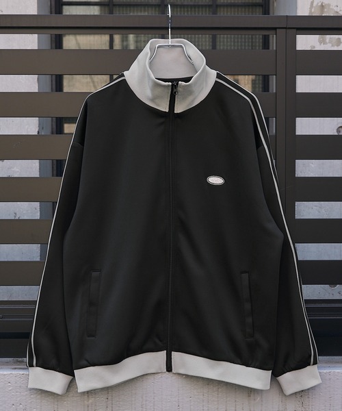 「MONO-MART」 ジャージブルゾン L ネイビー レディースの画像2