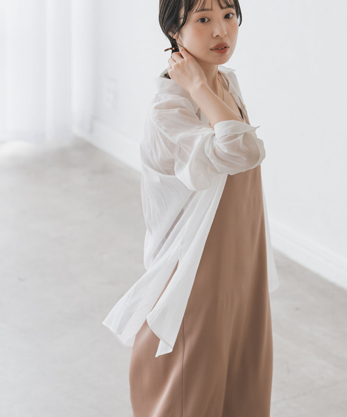 「NOBLE」 長袖シャツ FREE イエロー レディース_画像2