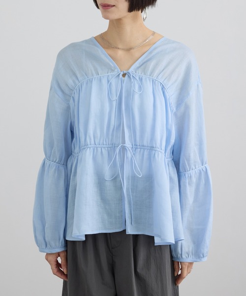 美品✨アドーア ブラウス 春服 シャツ ギャザー 絹 シースルー カットソー ADORE / アドーア シャツ・ブラウス | ファッション通販 タカシマヤ
