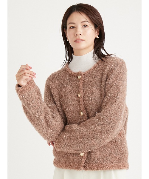 「CELFORD」 ノーカラージャケット ONE SIZE ホワイト レディースの画像