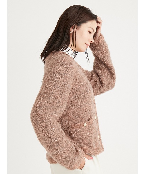 「CELFORD」 ノーカラージャケット ONE SIZE ホワイト レディースの画像