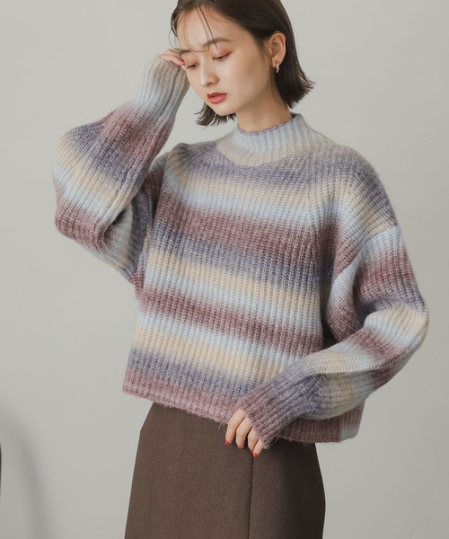 「SENSE OF PLACE by URBAN RESEARCH」 長袖ニット ONE グリーン レディース_画像2