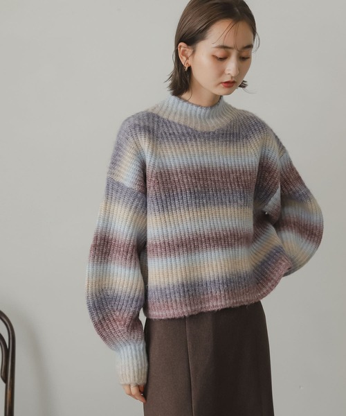 「SENSE OF PLACE by URBAN RESEARCH」 長袖ニット ONE グリーン レディース_画像6
