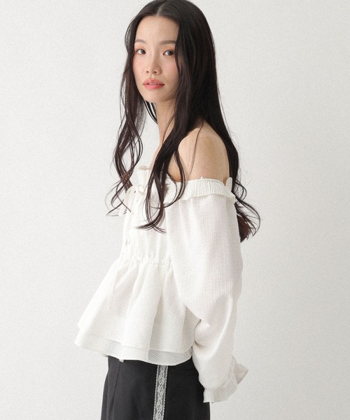 美品】アプワイザーリッシェ♡レースオフショルブラウス andGIRL3月号 
