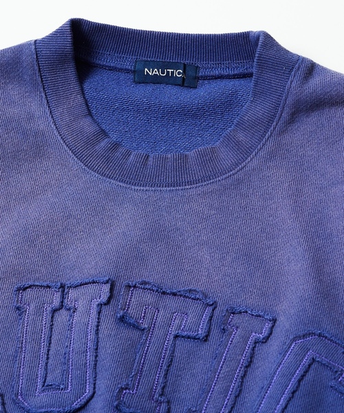 「NAUTICA」 スウェットカットソー SMALL パープル メンズ_画像4