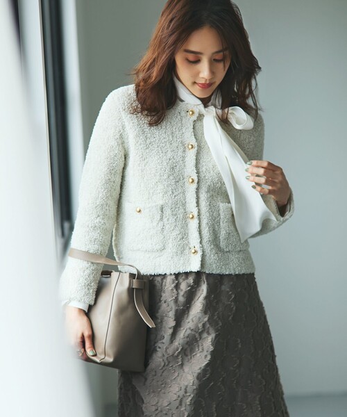 「UNFILO」 ニットカーディガン SMALL ベージュ レディース_画像2