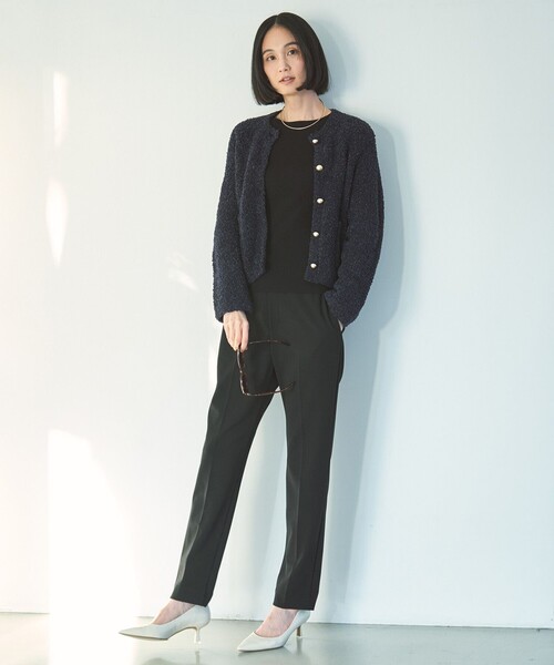 「UNFILO」 ニットカーディガン SMALL ベージュ レディース_画像4