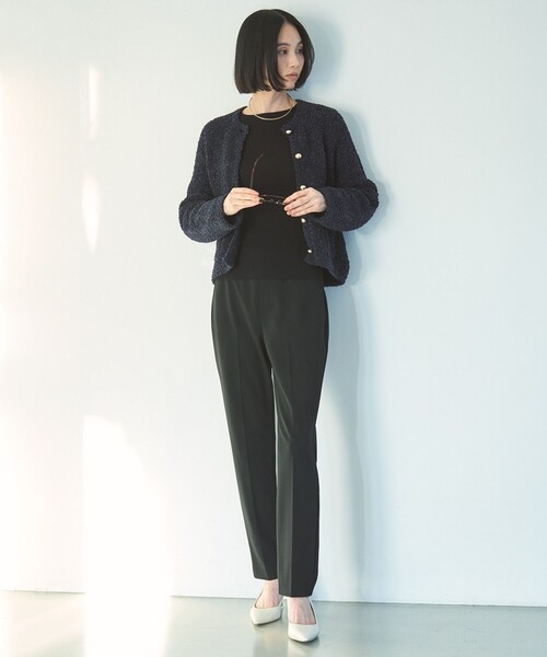 「UNFILO」 ニットカーディガン SMALL ベージュ レディース_画像5