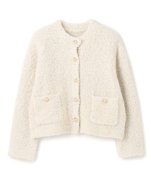 「UNFILO」 ニットカーディガン SMALL ベージュ レディース_画像7