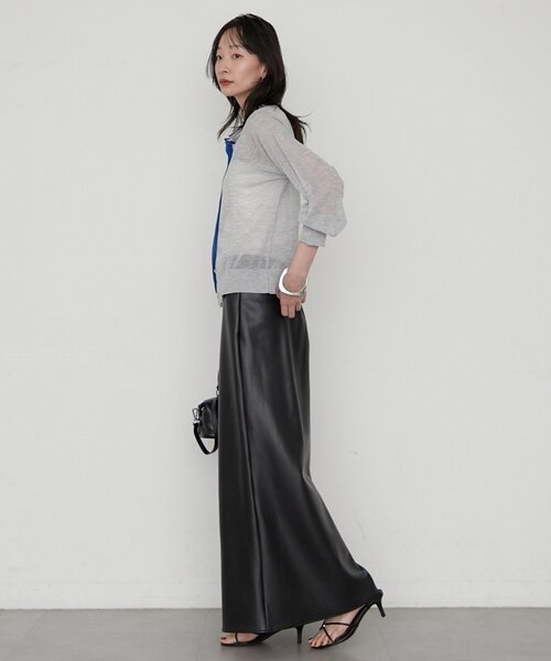 Loungedress（ラウンジドレス） カーディガン シアーWカラーカーデ