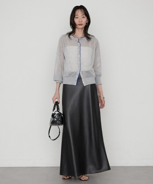 Loungedress（ラウンジドレス） カーディガン シアーWカラーカーデ