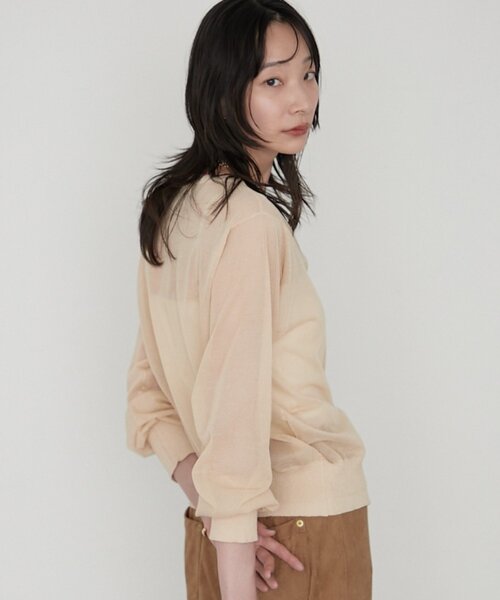 Loungedress（ラウンジドレス） カーディガン シアーWカラーカーデ