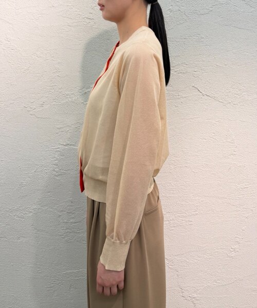 Loungedress（ラウンジドレス） カーディガン シアーWカラーカーデ
