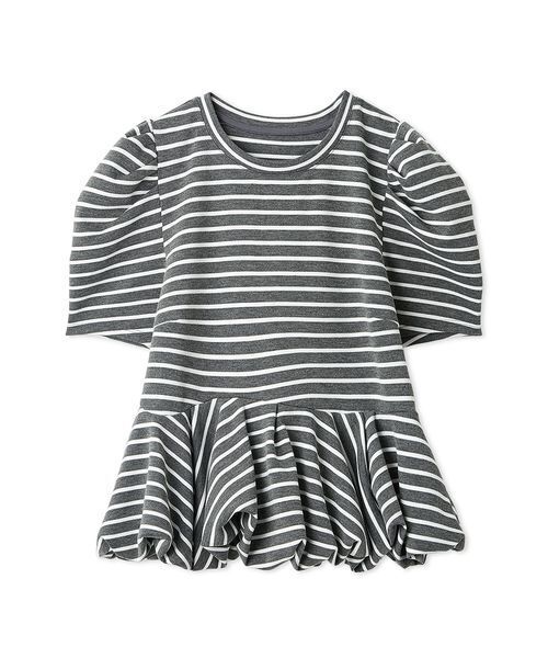 tシャツ 「洗える」「WEB・一部店舗限定カラー」バルーンヘムアシンメトリーポンチトップス レディースの画像