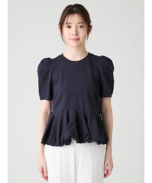 tシャツ 「洗える」「WEB・一部店舗限定カラー」バルーンヘムアシンメトリーポンチトップス レディースの画像