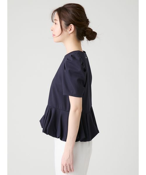 tシャツ 「洗える」「WEB・一部店舗限定カラー」バルーンヘムアシンメトリーポンチトップス レディースの画像