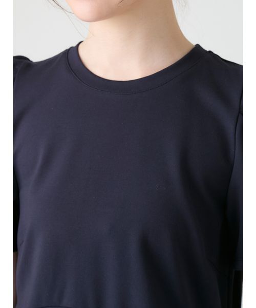 tシャツ 「洗える」「WEB・一部店舗限定カラー」バルーンヘムアシンメトリーポンチトップス レディースの画像