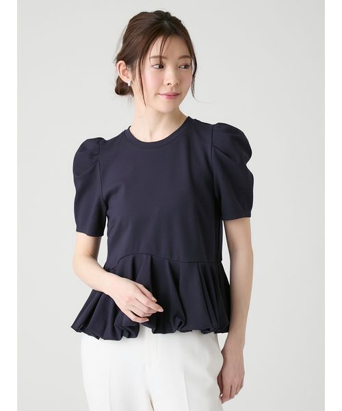 tシャツ 「洗える」「WEB・一部店舗限定カラー」バルーンヘムアシンメトリーポンチトップス レディースの画像