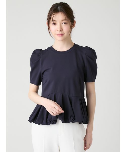 tシャツ 「洗える」「WEB・一部店舗限定カラー」バルーンヘムアシンメトリーポンチトップス レディースの画像