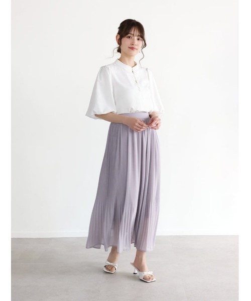 fifth（フィフス） ブラウス シャツ ボリュームスリーブパールブラウス