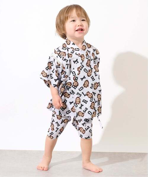 XLARGE KIDS（エクストララージ キッズ） 浴衣 ファニーゴリラ総柄甚平