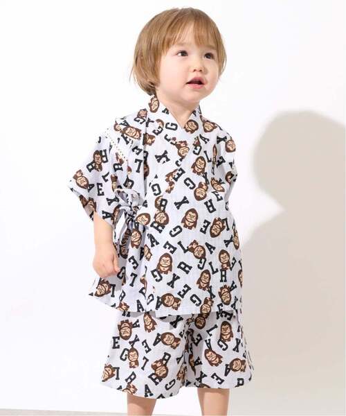 XLARGE KIDS（エクストララージ キッズ） 浴衣 ファニーゴリラ総柄甚平