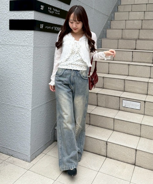 「continuer de NICE CLAUP」 カーディガン FREE ピンク レディース_画像8