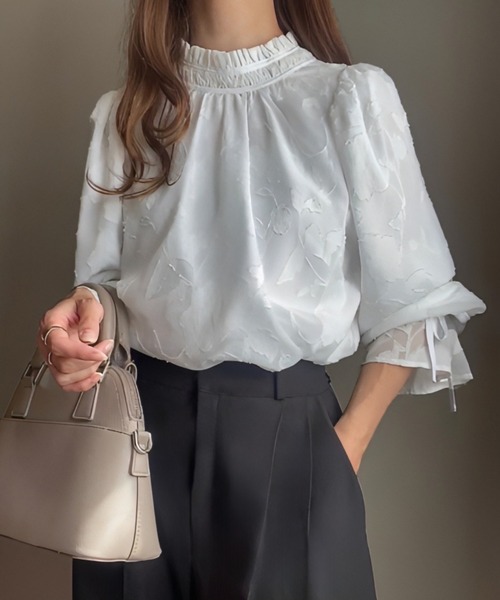「FILLOU」 長袖ブラウス LARGE アイボリー レディース_画像3