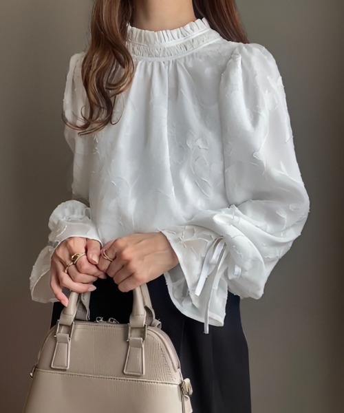 「FILLOU」 長袖ブラウス LARGE アイボリー レディース_画像4