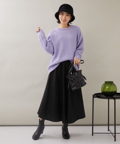 「KATHARINE ROSS」 ロングスカート MEDIUM ブラック レディース_画像3
