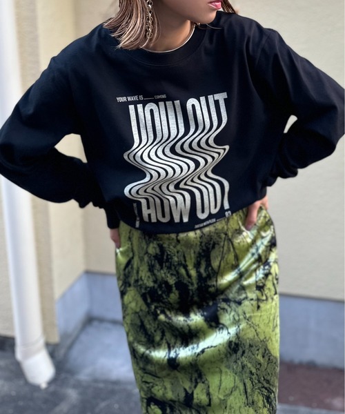 「mi via loca」 「United Athle」長袖カットソー X-LARGE ベージュ レディース_画像2