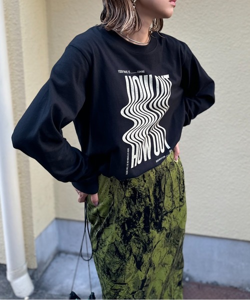 「mi via loca」 「United Athle」長袖カットソー X-LARGE ベージュ レディース_画像3