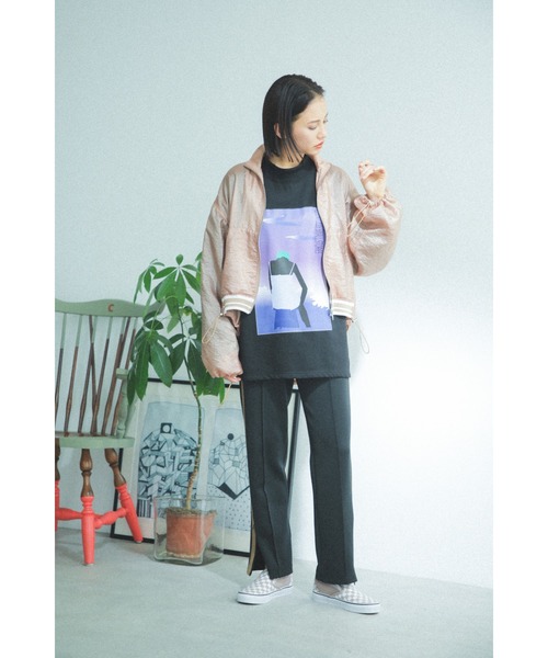 「OKIRAKU」 「ROSE BUD」ブルゾン ONE SIZE グリーン レディース_画像2