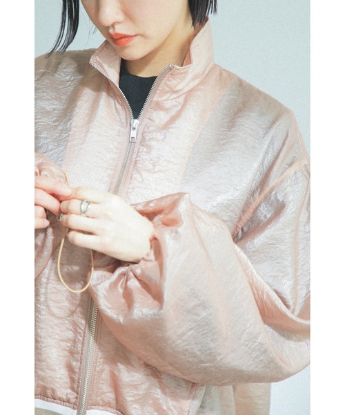 「OKIRAKU」 「ROSE BUD」ブルゾン ONE SIZE グリーン レディース_画像3